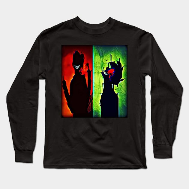 Shadow people Long Sleeve T-Shirt by Voiceless Art 